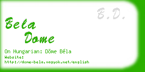 bela dome business card